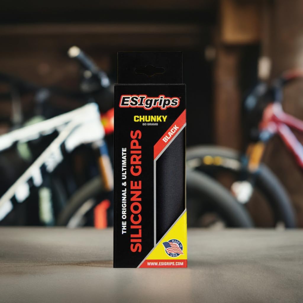 ESI Grips Chunky Silicone MTB Grip - Ultimate Comfort and Control for Mountain Bikers and E-Bike Riders, Durable Bicycle Handlebar Grips for a Smooth Ride