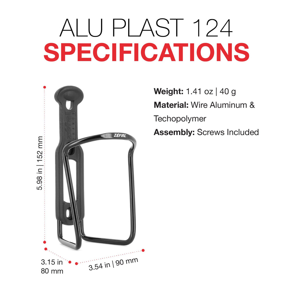 Zefal Unisex's Aluplast 124 Bottle Cage